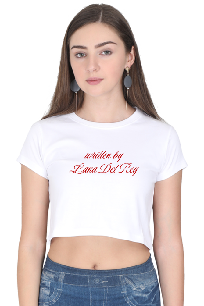 Written by Lana Del Rey - crop top - White