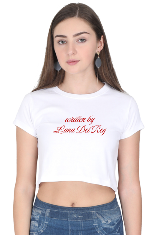 Written by Lana Del Rey - crop top - White