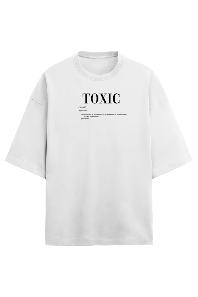 Toxic - white/lavender - Unisex Terry Oversized T-Shirt