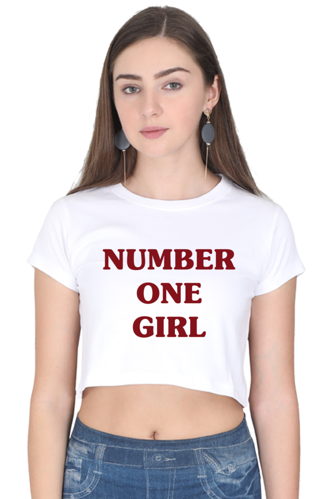 Number one girl - White Crop Top