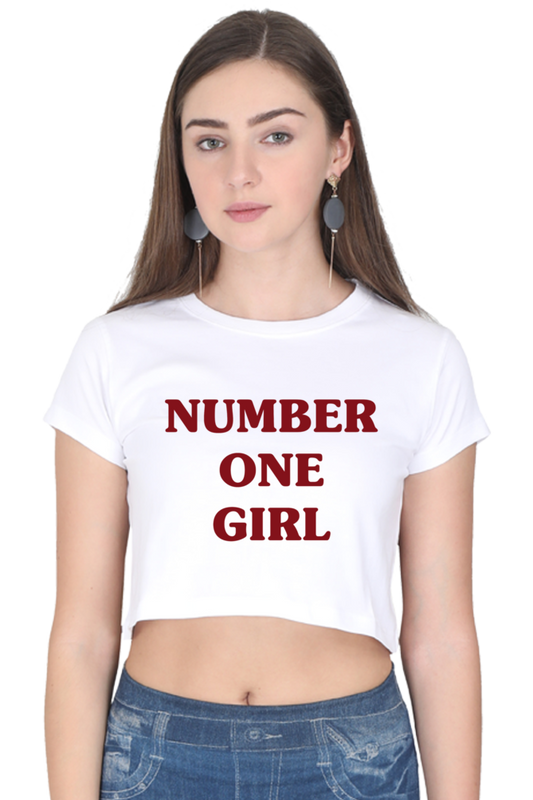 Number one girl - White Crop Top