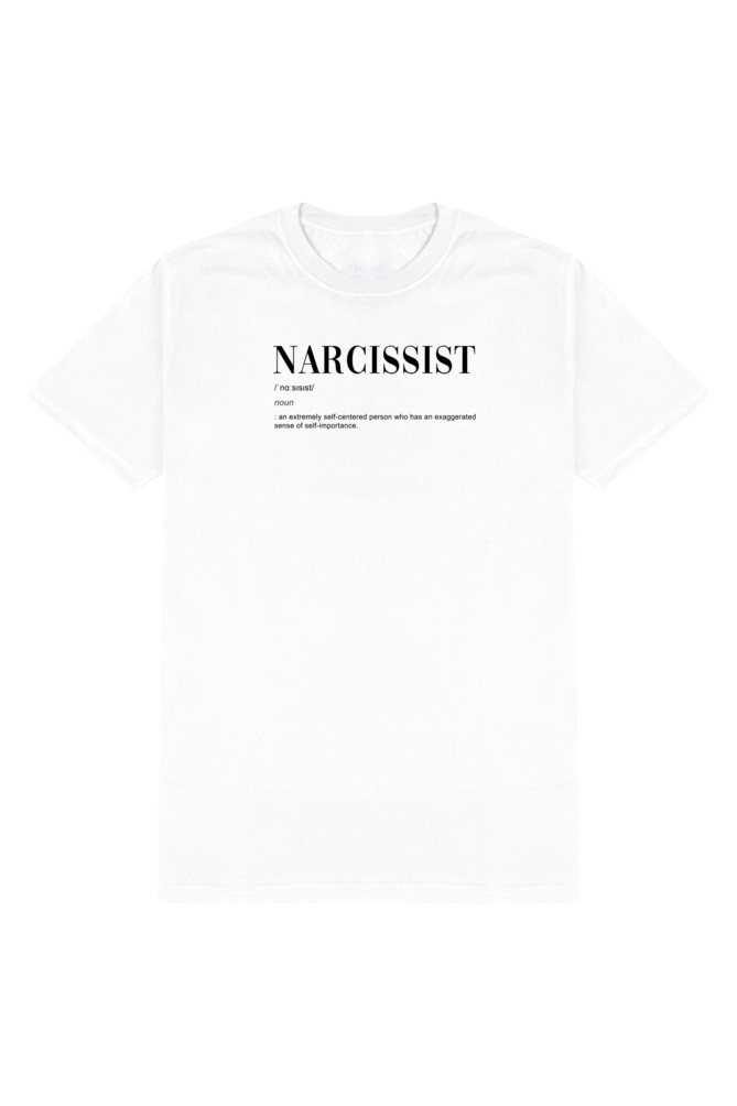 Narcissistic - Standard Crew T-shirt - white