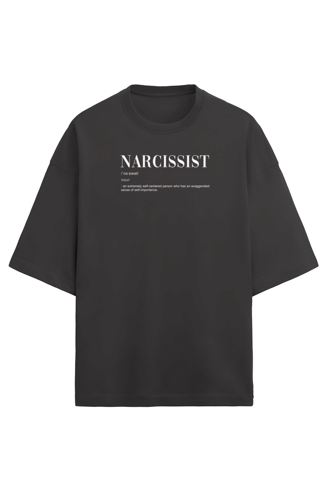 Narcissist - Black/Maroon/Navy Blue - Unisex Terry Oversized T-Shirt