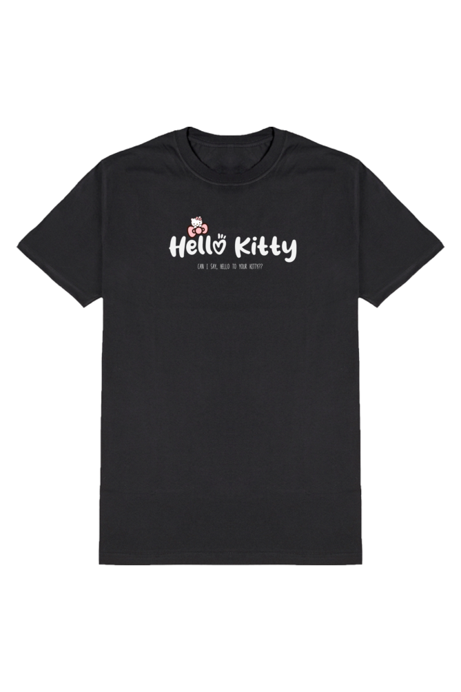 Hello Kitty (Can I say Hello to your Kitty?) - Standard Crew T-Shirt - Black