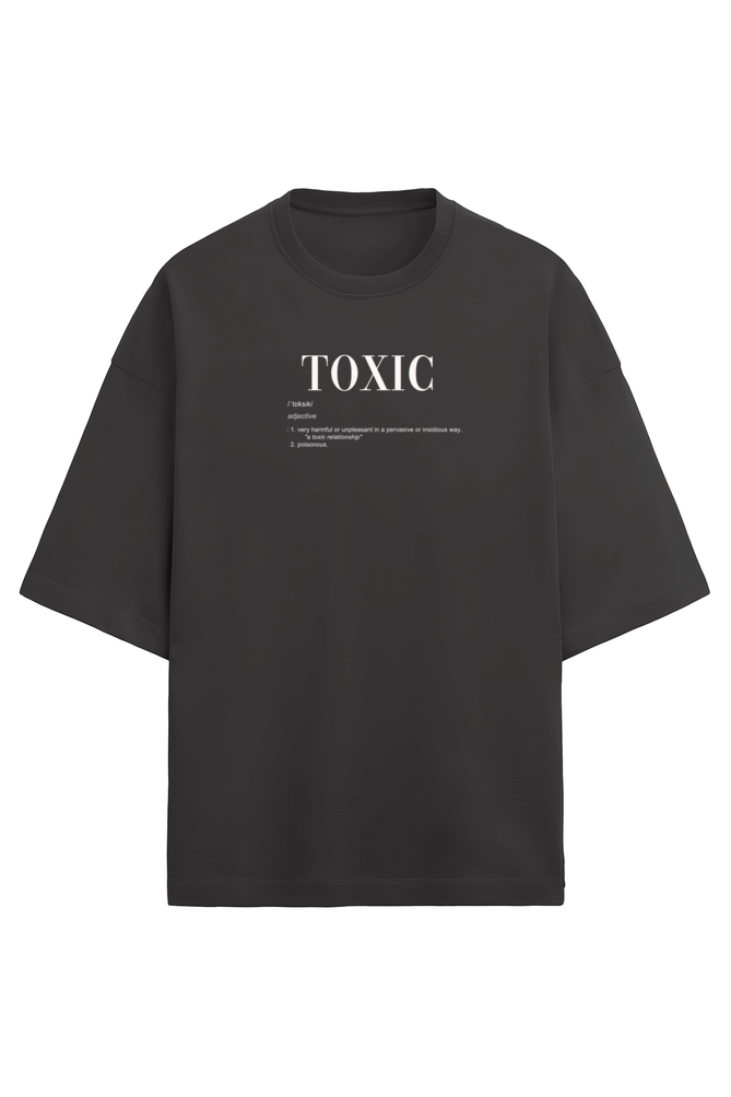 Toxic - Black/Lavender/Navy Blue/ Marron - Unisex Terry Oversized T-Shirt