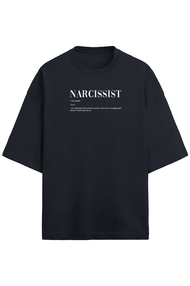 Narcissist - Black/Maroon/Navy Blue - Unisex Terry Oversized T-Shirt