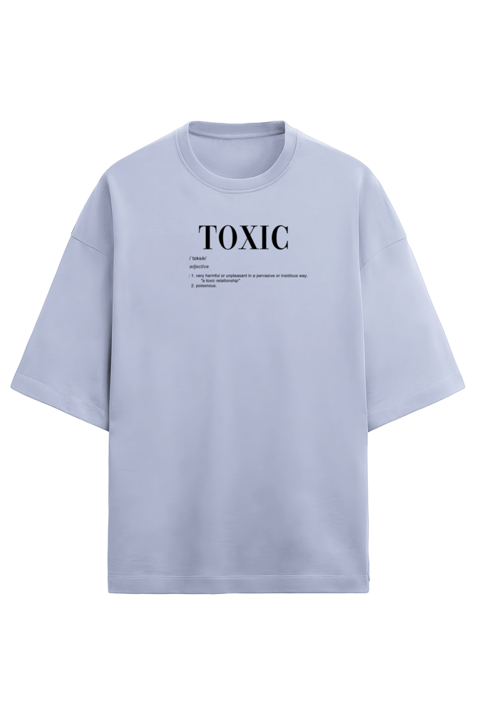 Toxic - white/lavender - Unisex Terry Oversized T-Shirt