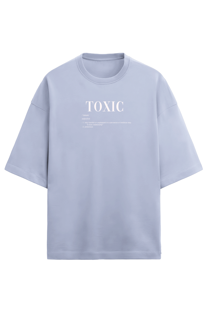 Toxic - Black/Lavender/Navy Blue/ Marron - Unisex Terry Oversized T-Shirt