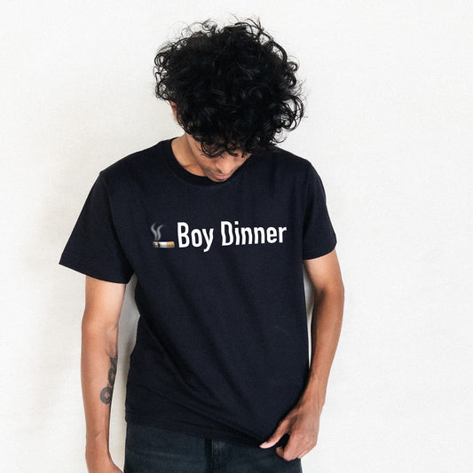 Boy Dinner - Standard Crew T-Shirt - Black