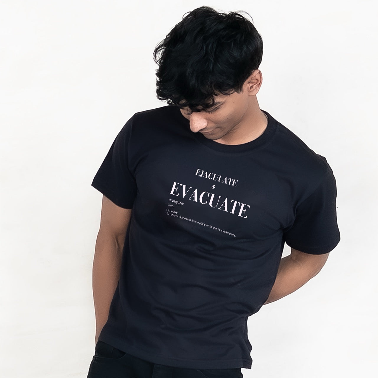 Ejaculate & Evacuate - Standard Crew T-shirt - Black