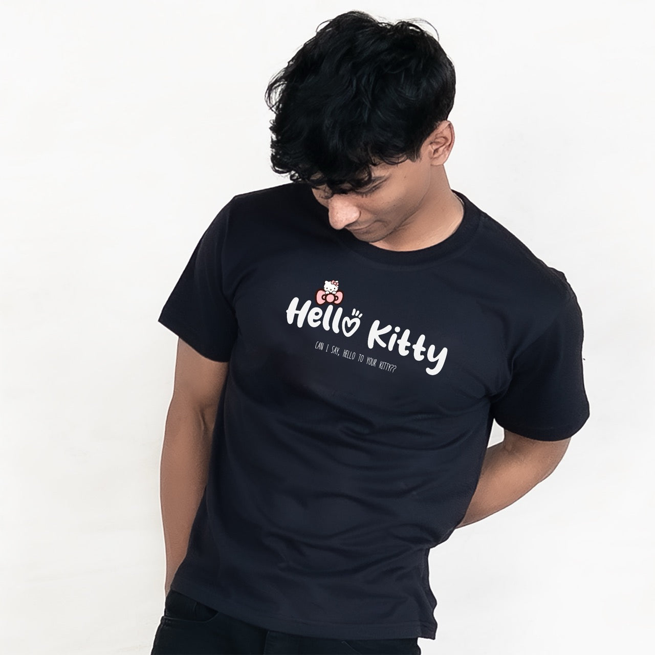 Hello Kitty (Can I say Hello to your Kitty?) - Standard Crew T-Shirt - Black